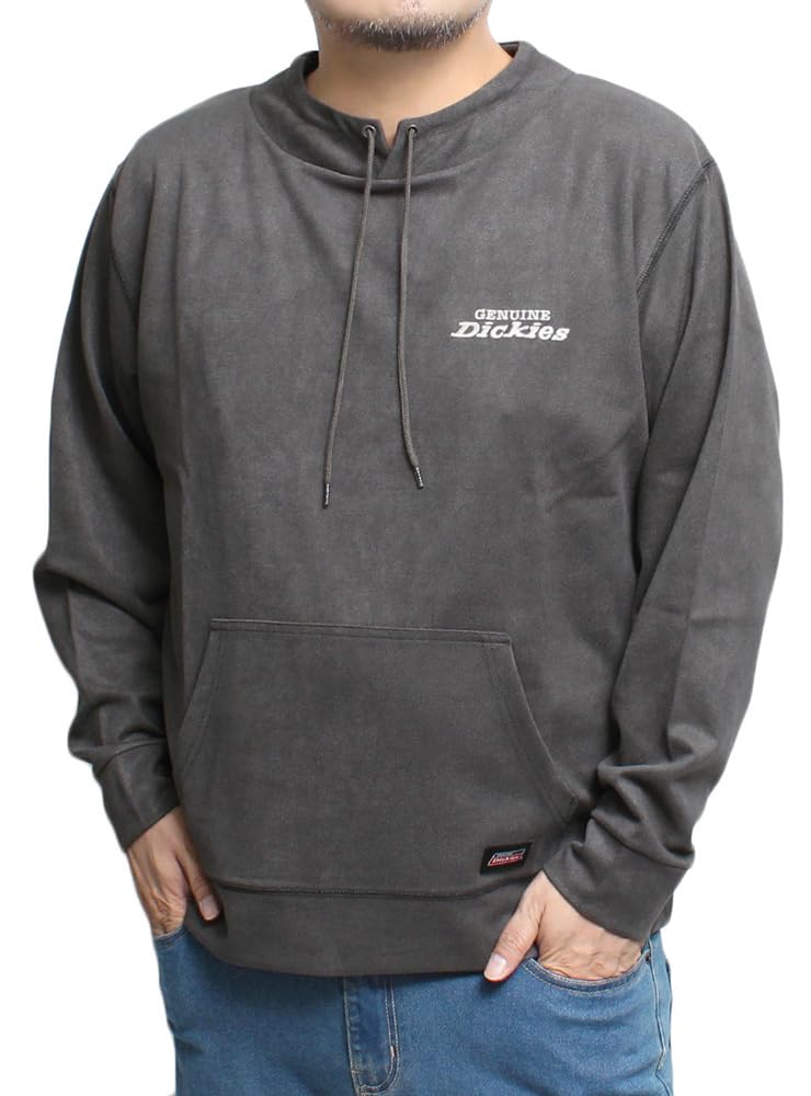Genuine Dickies Men's Plus Size Twill Poly-Suede Spindle Neck Pullover Sweatshirt, Size 5L, Sumikuro (48)