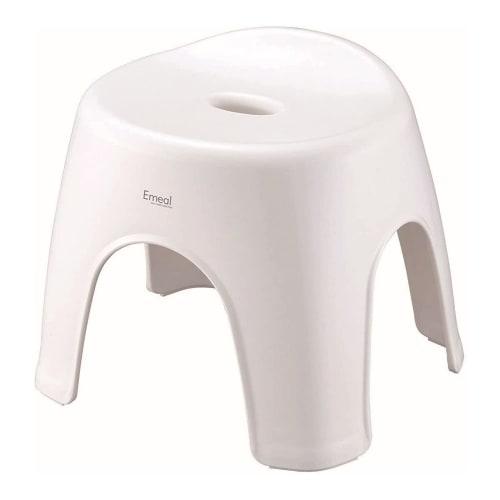 Asvel Emile Breathable Bath Stool, Comfortable Seat, 28cm, White, Hygienic, A5302