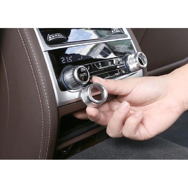 For BMW 7 Series Air Conditioner Button Knob 2016-22 Cover Trim Silver Aluminum