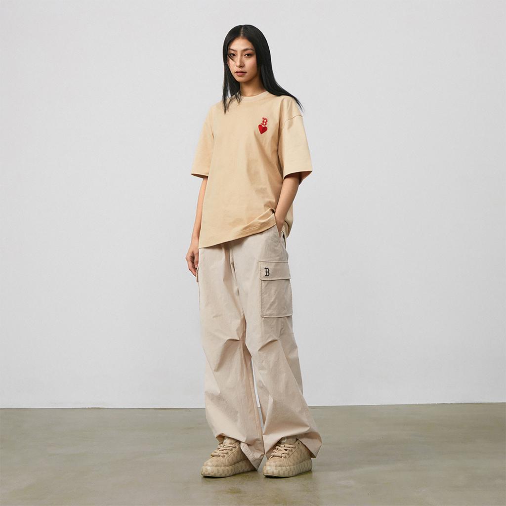 New MLB Fashion Sports Collection SS24 T Shirt Unisex Light Beige 3ATSH0143-43BGL