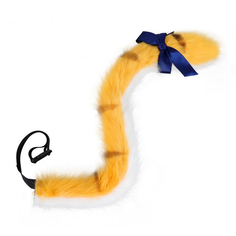 Cosplay Costume Set Adults - Fluffy Animal Ears Headband Bowknot Tail Accessory Game-Themed Outfit Anime Conventions