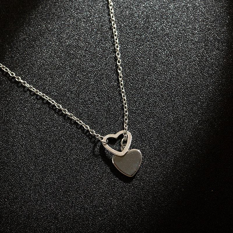 

2019 Fashion New Personality Peach Heart Love Long Pendant Women s Necklace Metal Birthday Gift Zircon Statement Necklace мідний