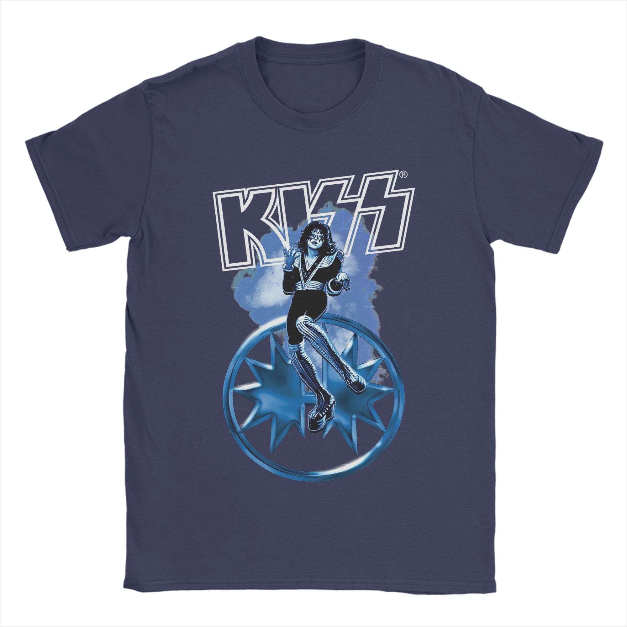 

Men Spaceman Ace Frehley T Shirts Cotton Clothes Novelty Short Sleeve Round Collar Tees Unique T-Shirts 3XL