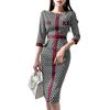 GRAXIA Cabaret Midi Dress with High Perfect for Hostess and Boat Unique Size L Dress, Peplum, Waist, Hostesses, Clubs, Lounges, 3/4 Sleeves, Neck,