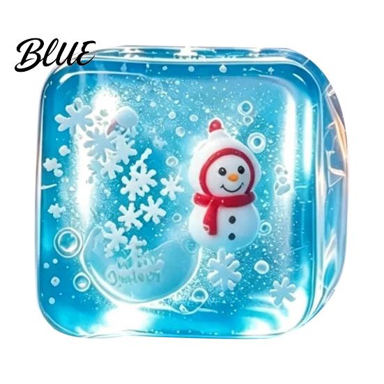Slow Rising Stress Relief Toy for Halloween Christmas, Anxiety Reduction Ice Cube Squeeze Rebound Decompression Gadgets Toy, Clear Sensory Holiday