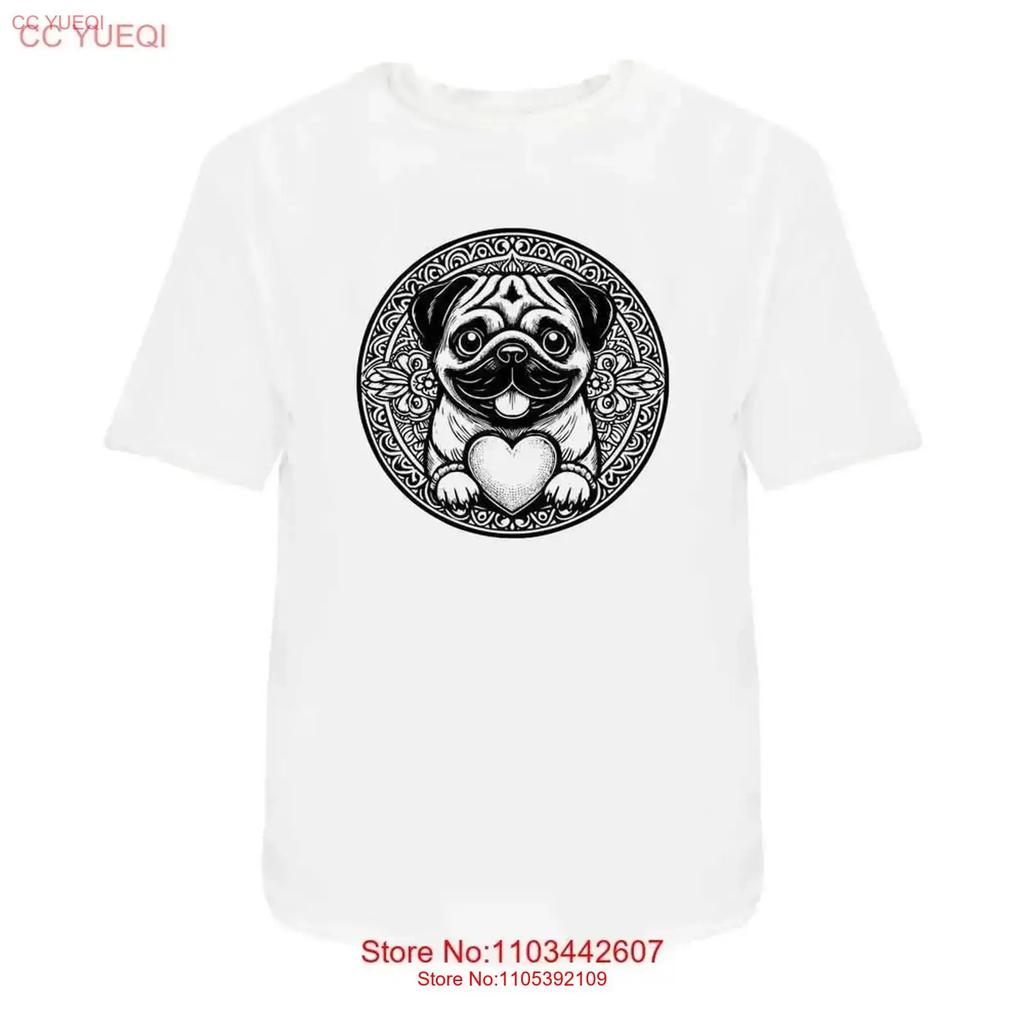 Pug Princess Cotton T Shirt Ta045493 Vintage Washed Unisex Designer Clothes Breathable Homme Slightly Versatile Stretched