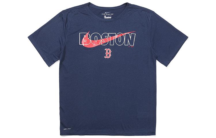 Nike x MLB T Shirt Navy Blue Kids 3Z3B7SAHG-BOS S