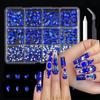 12-Grid Boxed Rhinestone Nail Art Flat Bottom Special-Shaped Diamond Nail Rhinestone Nail Art Jewelry Set
