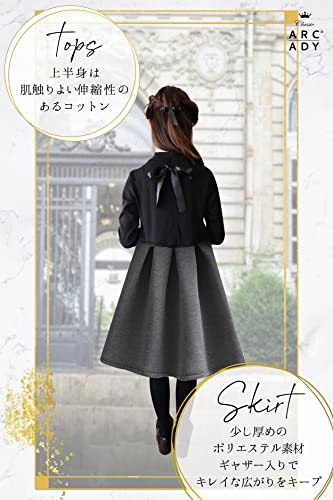 [ARCADY] Formal Dress for Girls, Children, Elementary School Students, for Ceremonies, Funerals, Memorial Services, Entrance Ceremonies, Graduation Ce