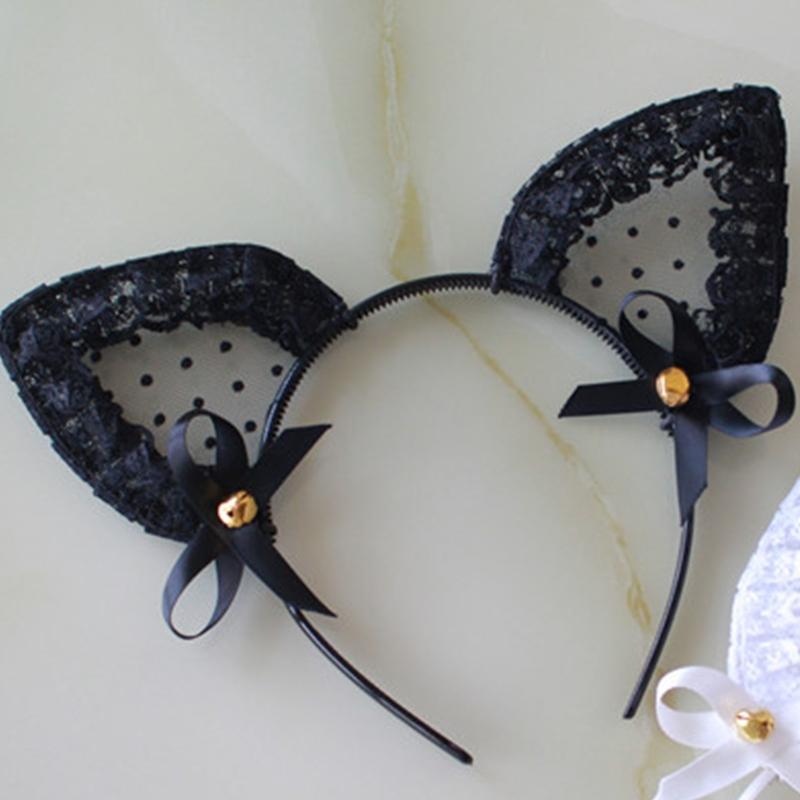 Women Girls Cute Cartoon for Cat Ears Shaped Headband Multi Color Hair Hoop Makeup Wash Face Christmas Party Headpiece