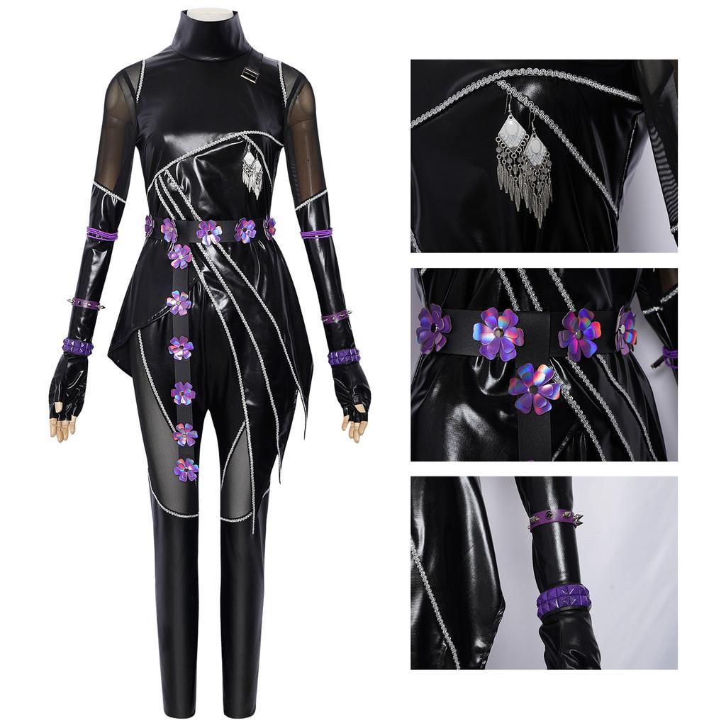 Kpop Demon Hunters Rumi Mira Zoey Kostium Skórzany z Tkaniną PU do Cosplayu na Imprezy Anime