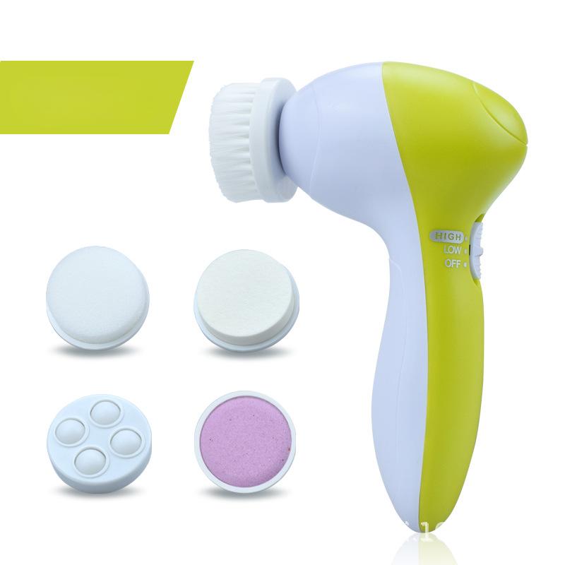 Electric 5-in-1 Facial Cleanser Facial Massage Cleanser Brush Facial Massage Pore Cleaner for Deep Cleansing Battery Free