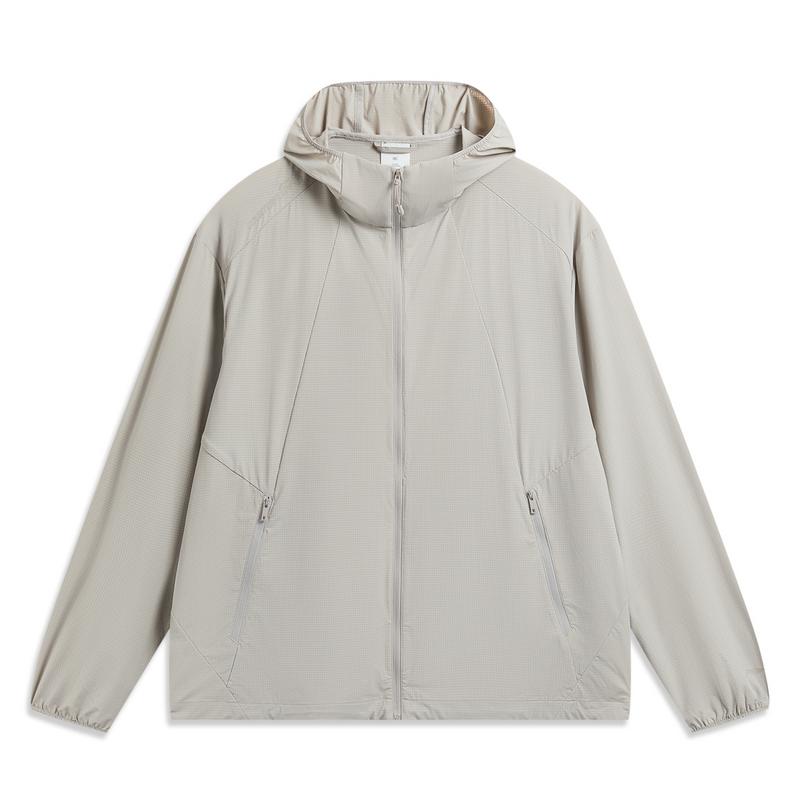 

Li Ning Outdoor CF Легкая дышащая куртка с капюшоном для защиты от солнца Ice Comfort UPF 50+ Мужские куртки Дымовой-Серый AFDWE57-2 S