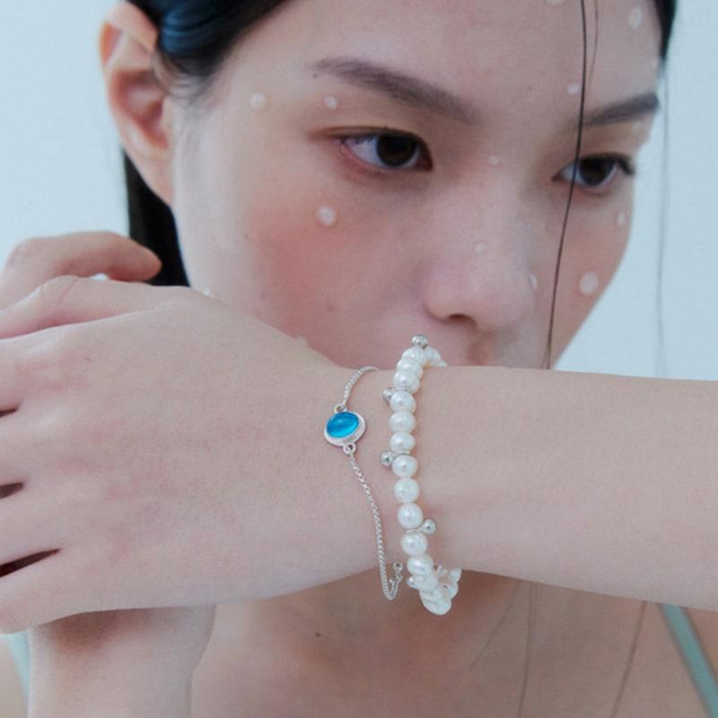 lowool Dew pearl silver bracelet