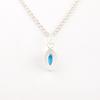 Kamień Szwajcarski Topaz Niebieski Srebro Próby 925 Biżuteria Ręcznie Robiony Mały Wisiorek 1,2" PP-59-1
