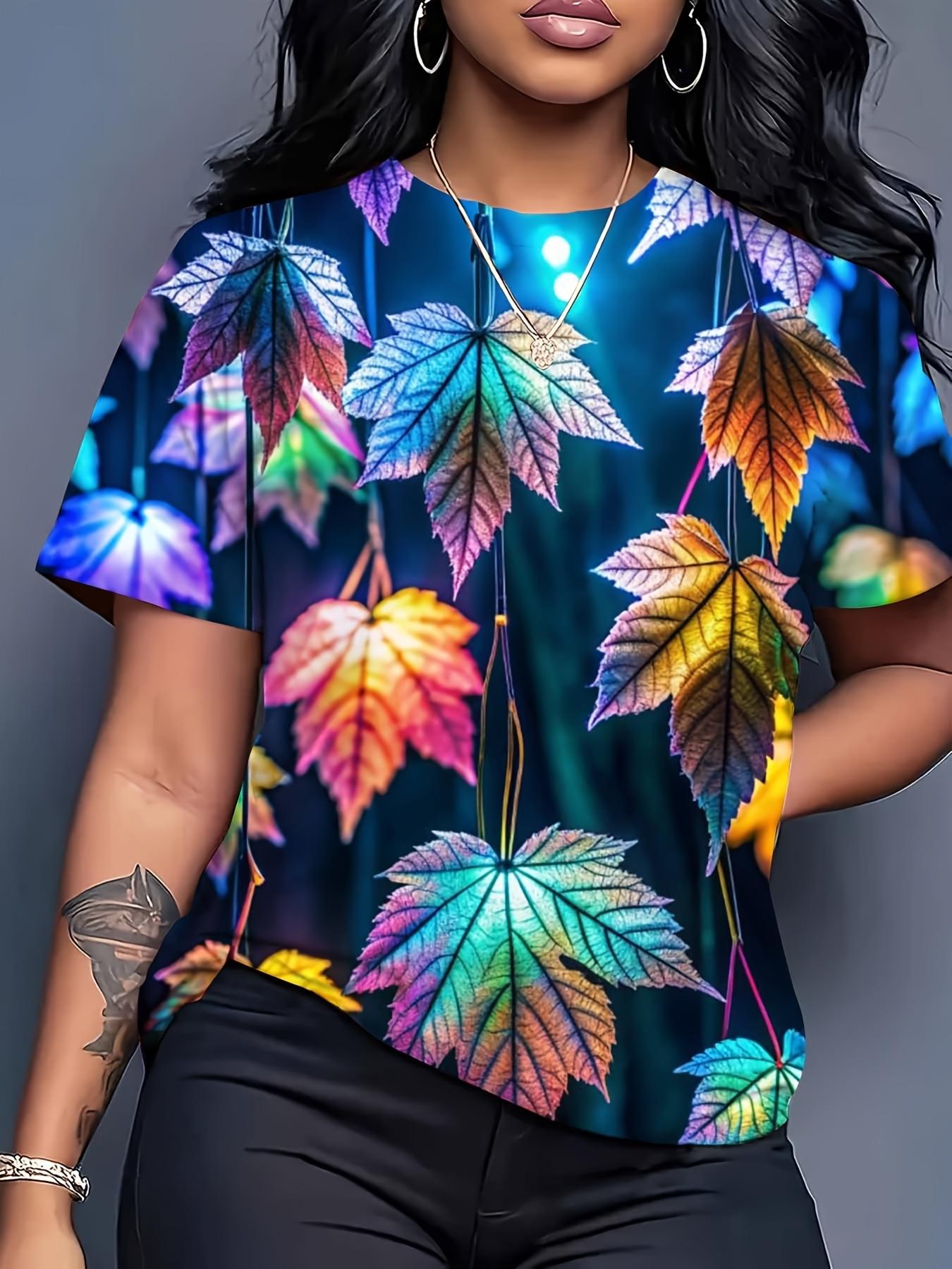 Colorful Starry Sky Print T-Shirt Women S Fashion T-Shirt Trendy Print Gift S дубильная кора