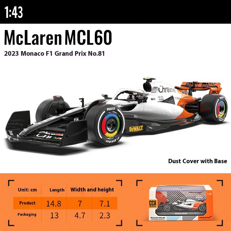 1:43 2023 McLaren F1 Team MCL60 4# Lando Norris 81# Oscar Piastri Australia Morocco British Alloy Metal Diecast Model Cars Hobby