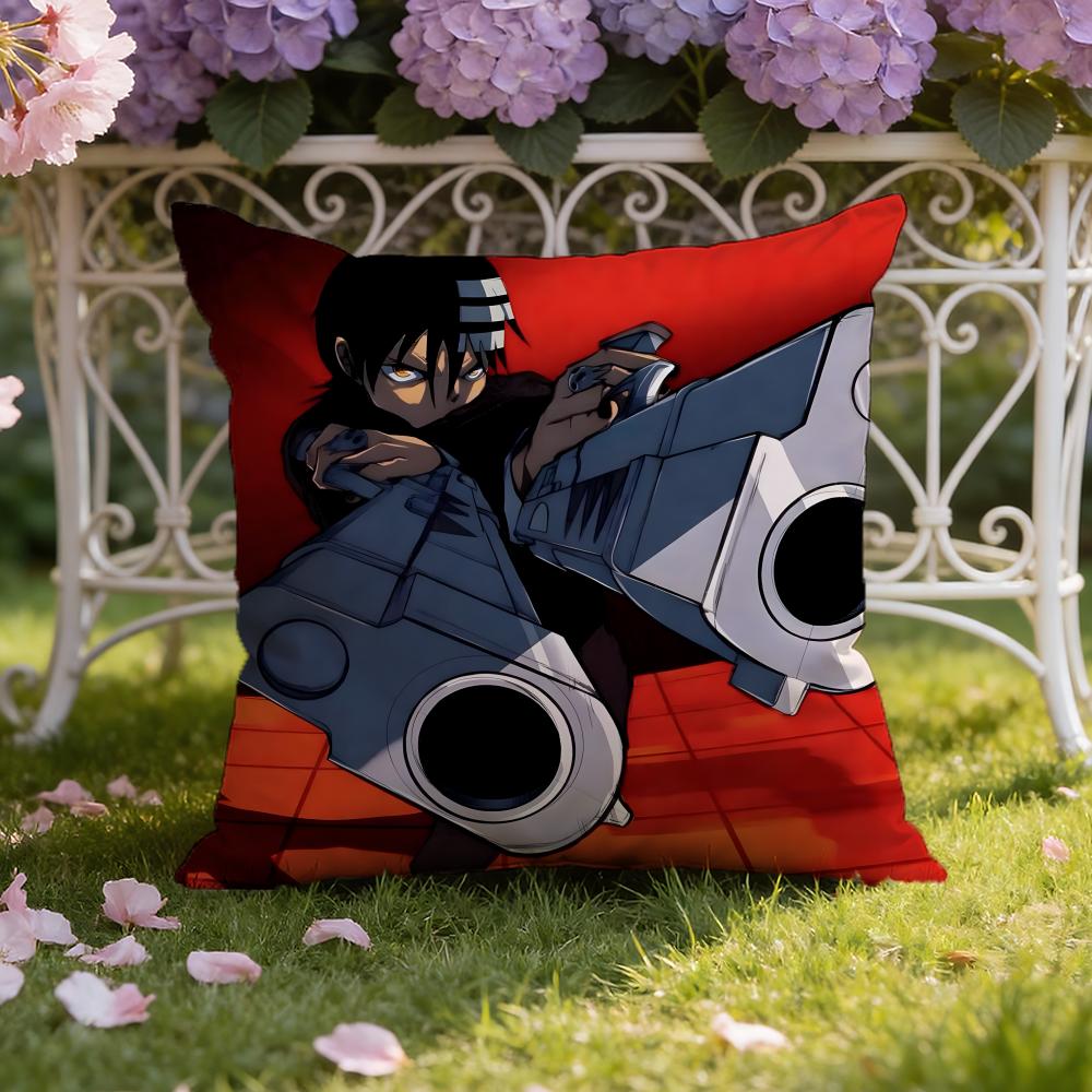 Anime S-SOUL E-EATER Cushion Cover Home & Car Dual-Scene Pillow Cover: Reversible for Premium Comfort