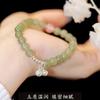 Natural Hetian Jade Bracelet with Fresh Style and Pure Silver Bells