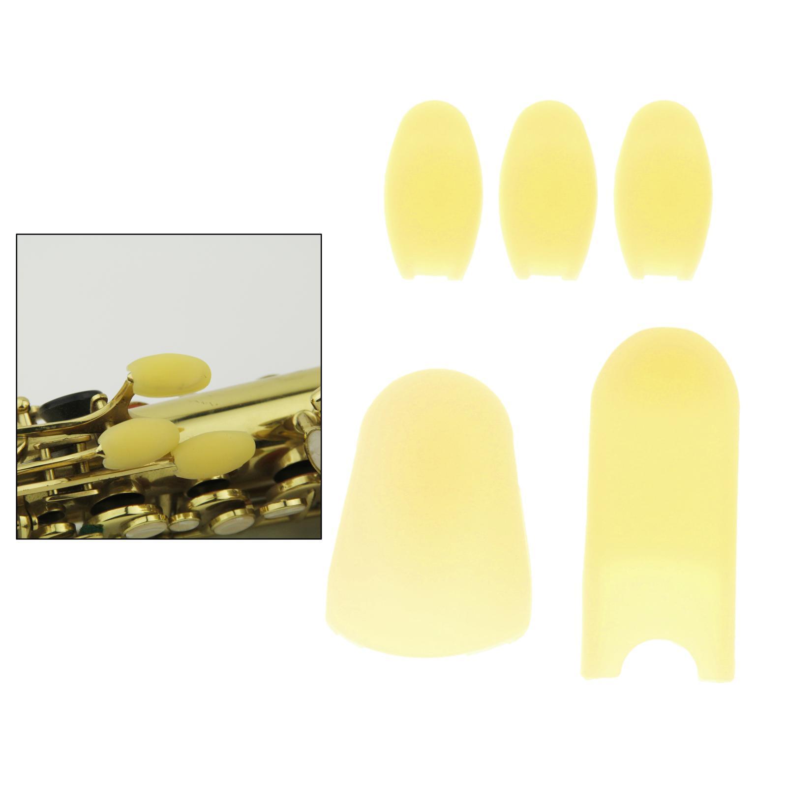 

1 Set Saxophone Colored Thumb Rest Cushions Palm Key Pads Parts жовтий
