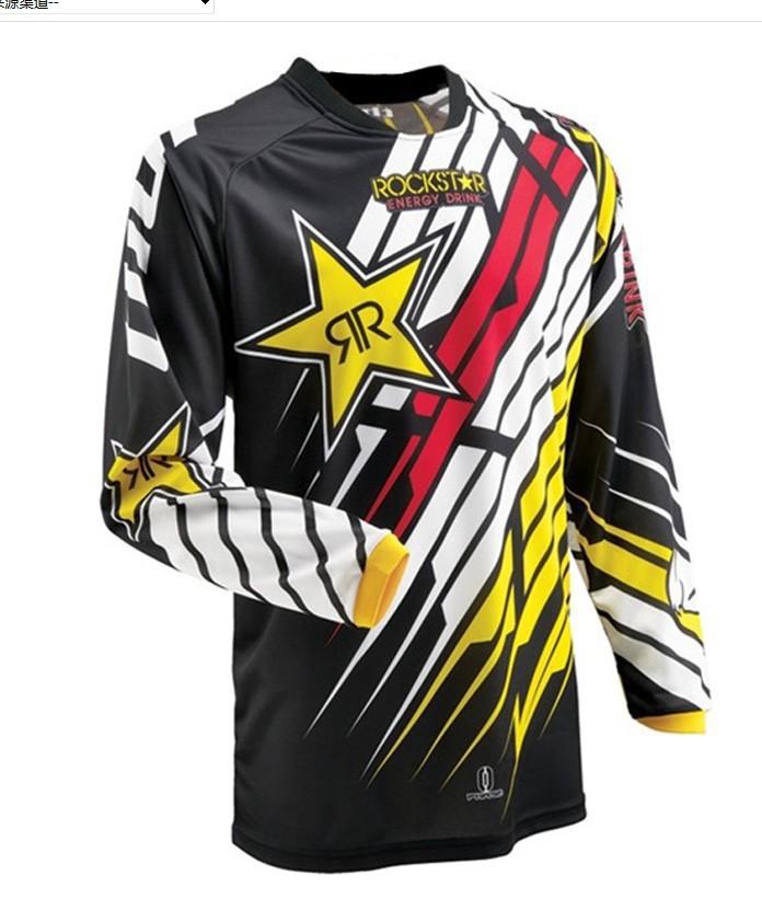 Gedruckter Downhill-Anzug Mountainbike-Fahranzug Langarm-Oberteil Offroad-Motorradanzug T-Shirt Rundhalsausschnitt Laufen