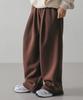 LXT Double-Pleat Hidden String Wide Sweatpants [Brown]