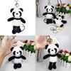 Cute Panda Plush Keychain Pendant Soft Short Velvet Cartoon Stuffed Animal