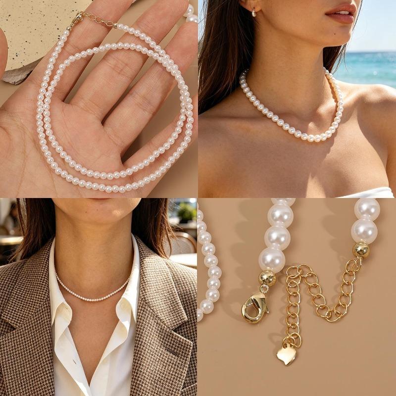 2026 New Pearl Necklace for Women Light Luxury Niche Collarbone Chain High-end Temperament Layered Necklace Accessories