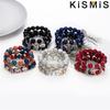 3Pcs Layered Boho Bracelets Set Stackable Stretch Bead Bracelet with Elephant Heart Charm for Women Fashion Jewelry