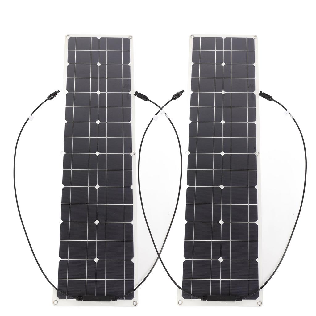 Flexible Solar Panel Set 100W Monocrystalline Silicon Solar Outdoor Equipment for RV Camping