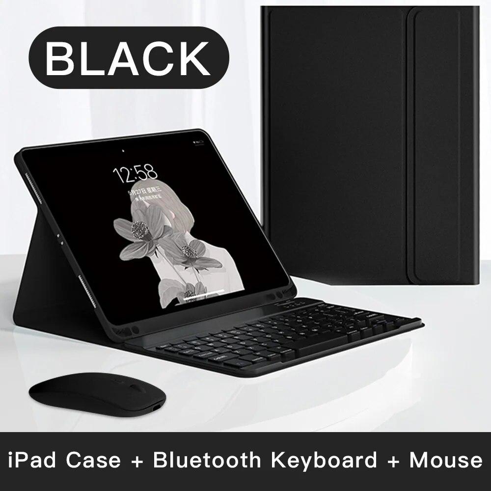 Tablet-Leder für IPad Hülle Pro 11 Air4/5. Bluetooth-Tastaturhülle für IPad 9./10. Generation Hülle mit Stiftablage, stoßfeste Schutzhülle