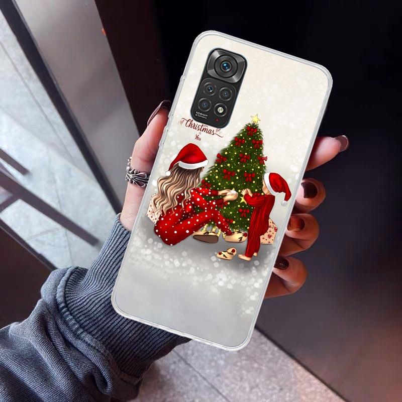 Christmas Girls Tree Gift Phone Case For Xiaomi Redmi Note 10 11 12 13 14 15 Pro Plus 11S 12S 14S 11T 11E 10S Soft TPU Back Cove