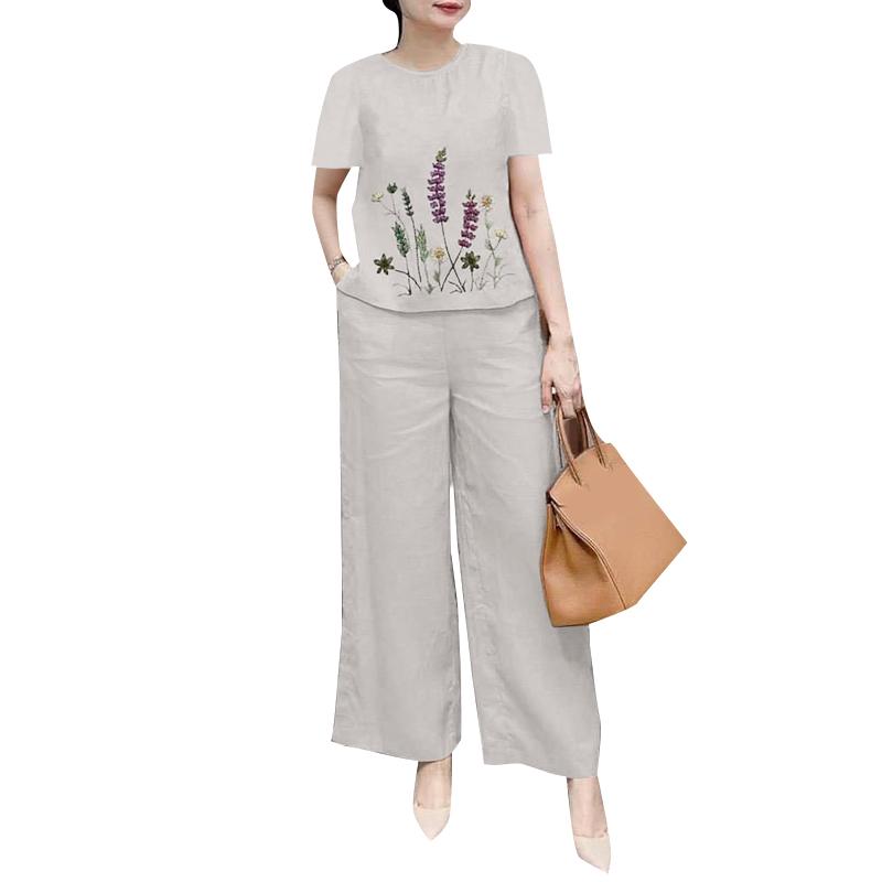 ZANZEA Moteriški palaidinių ir kelnių kasdieniai dviejų dalių rinkiniai