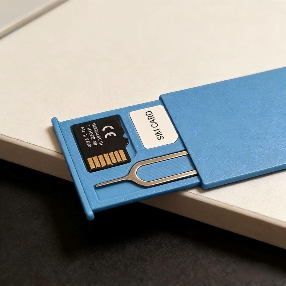1PCS with Eject Pin 3D Printed SIM Card Storage Box Shockproof 2-Slots SIM Card Memory Card Storage 1-Slot TF Card