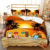 Happy Camping Duvet Cover Microfiber Camping Travel Car Tree Bedding Set Camper Comforter Cover Twin Queen For Boys Girls Teens