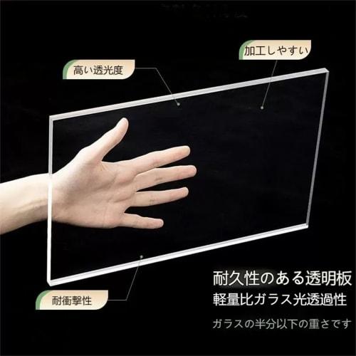 Clear Acrylic Sheet, 2mm/3mm/4mm/5mm/6mm Thick, Plastic Sheet, Set of 1, Large, High-Transparency Acrylic Board (Various Sizes Available), with Protec