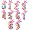 32" Gradient Number Balloon with Crown - Birthday Party Decoration