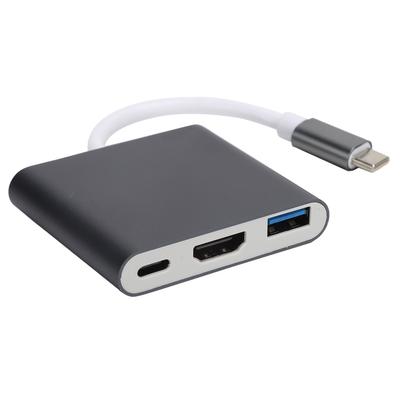 USB C Adpater 3.1 3 In 1 Hub Converter Dock High Definition Multimedia Interface 4K