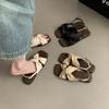 2025 Spring and Autumn New Fashion Versatile Flat Sandals Women's Outerwear Versatile French with Skirts Vintage Rome