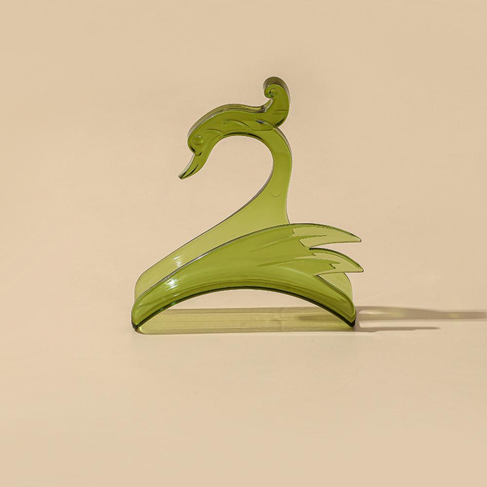 

Home wardrobe bag hook swan shaped handbag storage rack multifunctional belt scarf hat hook зелёный