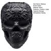 Creative Desktop Accessories Halloween Skull Makeup Brush Holder, Matte Black Gothic Skeleton Pen Organizer Resin Cup for Desk, Storage Figurine