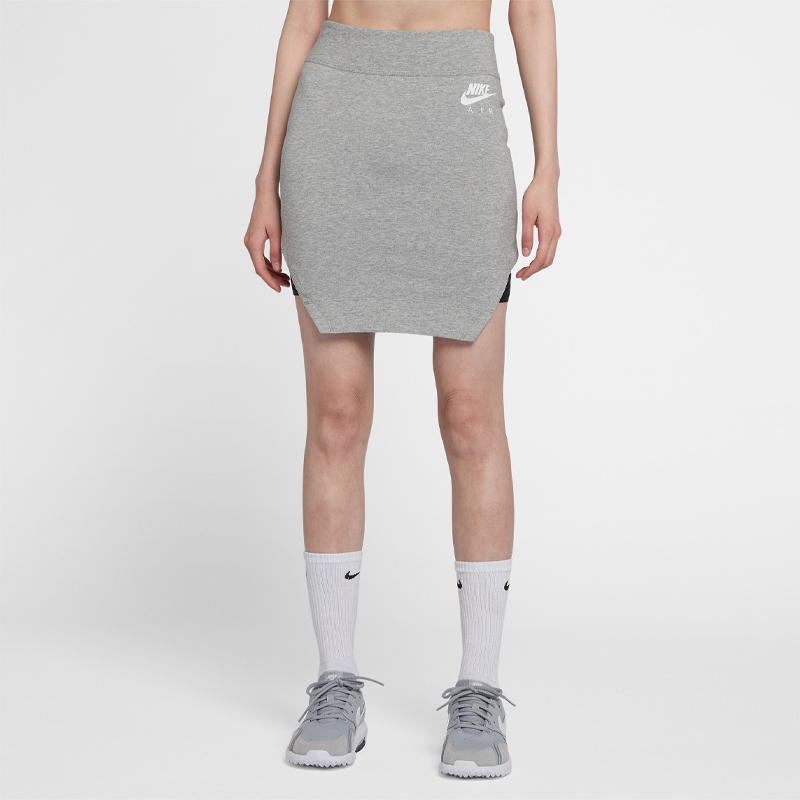 Nike Air Retro Logo Print Comfortable Casual Skirt Women Skirts Gray AR3665-063