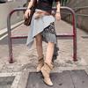 Y2K Style Plaid & Floral Low-Waist Ruffled Skirt