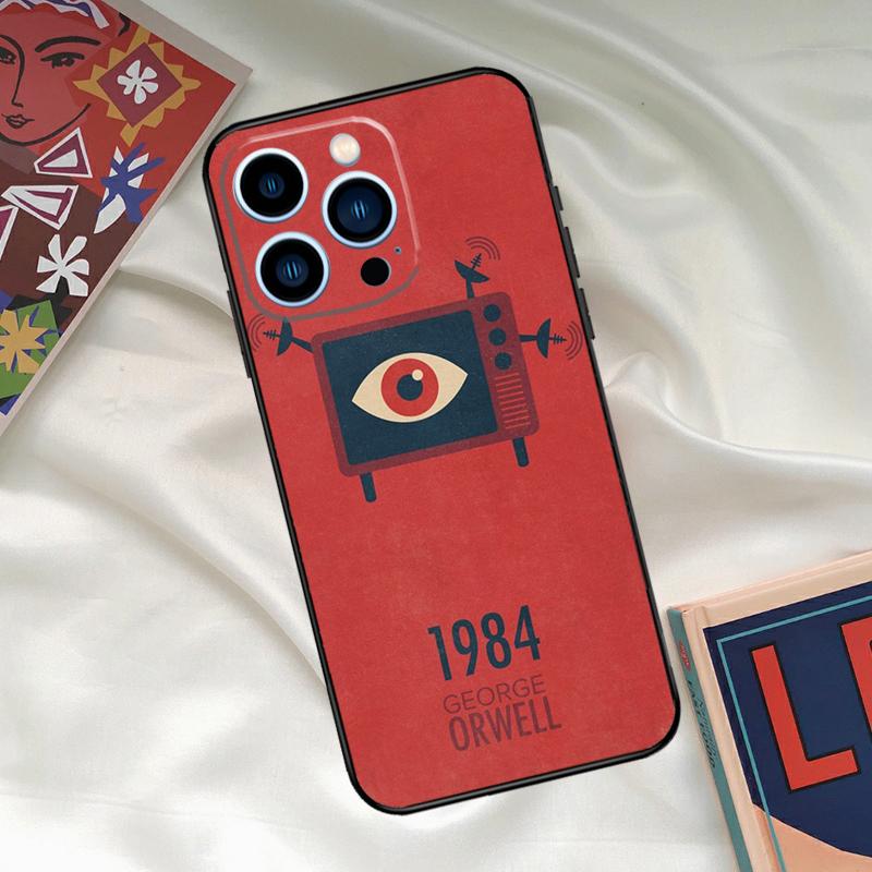 1984 George Orwell Book Novel Phone Case For iPhone 16 15 14 13 12 11 17 Pro Max 15 16 Plus 12 Mini 16e 17 Air Funda Cover