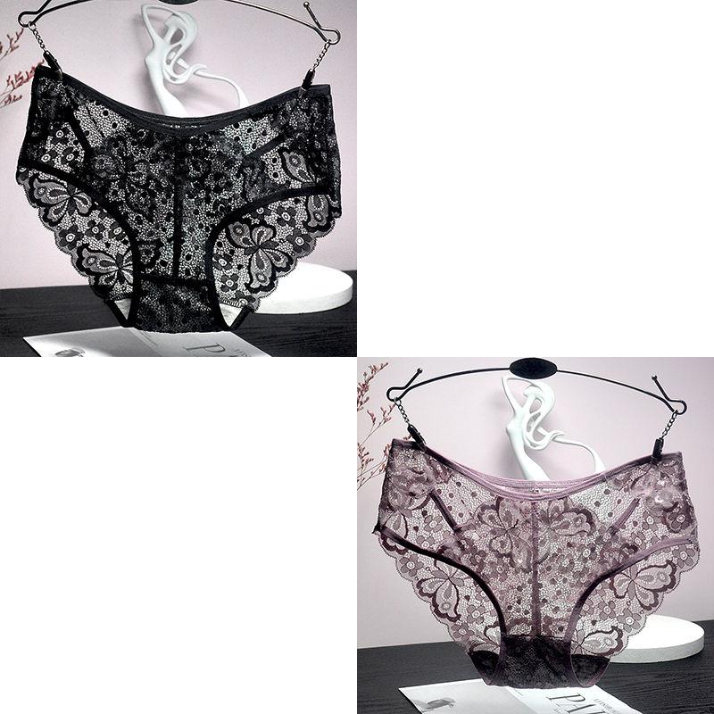 2 stücke Warme Sexy Spitzenhöschen Nahtlose Unterwäsche Neue Dessous für Frau Solide Weiche Slips Weibliche Underpanties