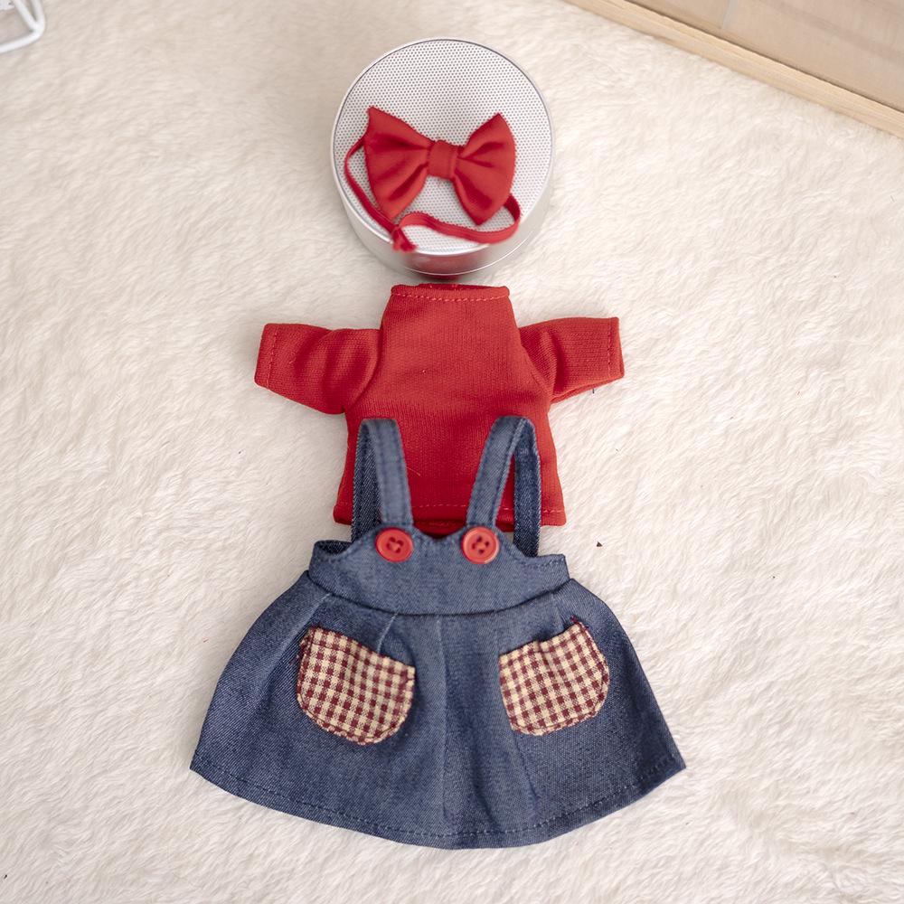 Mia Figur Puppe mit Jeans Latzhosen Set - Silikon Gelenkspielzeug