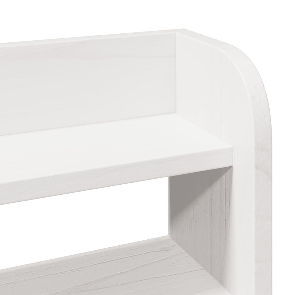 Vidaxl Wezgłowie Do Łóżka, Z Półkami, Białe, 100 Cm, Drewno Sosnowe