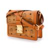 Neue MCM Tracy Visetos beschichtete Canvas mit Lederbesatz Umhängetasche Klein Damen Cognac MWSCAXT01CO001