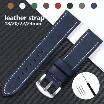 Bracelet de montre universel pour Rolex, étanche, en cuir véritable, pour homme et femme, pour Seiko, 18/20/22/24 mm, bracelet de rechange