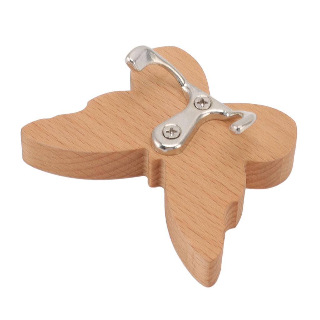 Holz Schmetterling Wandhaken Holz Wandmontierter Kleiderbügel für Mantel Kleidung Hut Handtuch